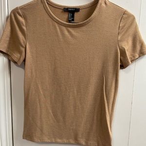 Beige/tan short sleeve shirt